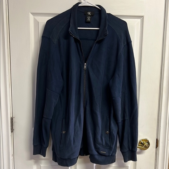Calvin Klein Other - Calvin Klein Blue Zip Up Sweater